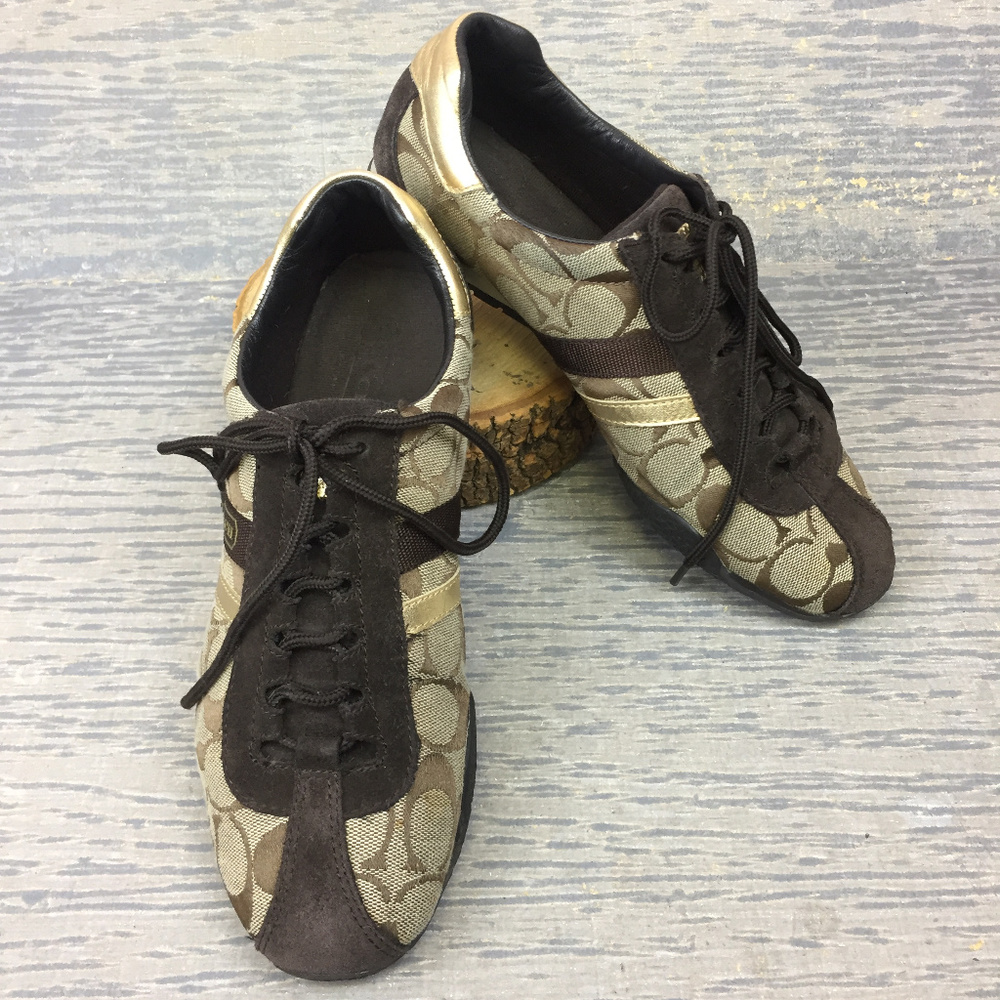 Coach Katelyn Brown Monogram Canvas Sneakers